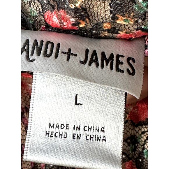 NWT Sz L Pleated Floral Lace Skirt w Elastic Waist Cottagecore Whimsigoth - Picture 4 of 5